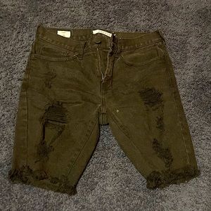 pacsun black jean shorts